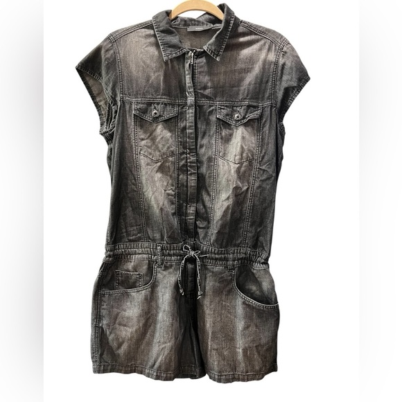 DIESEL Pants - Diesel R-SADE Overalls short romper Jumpsuit black Denim $228-M